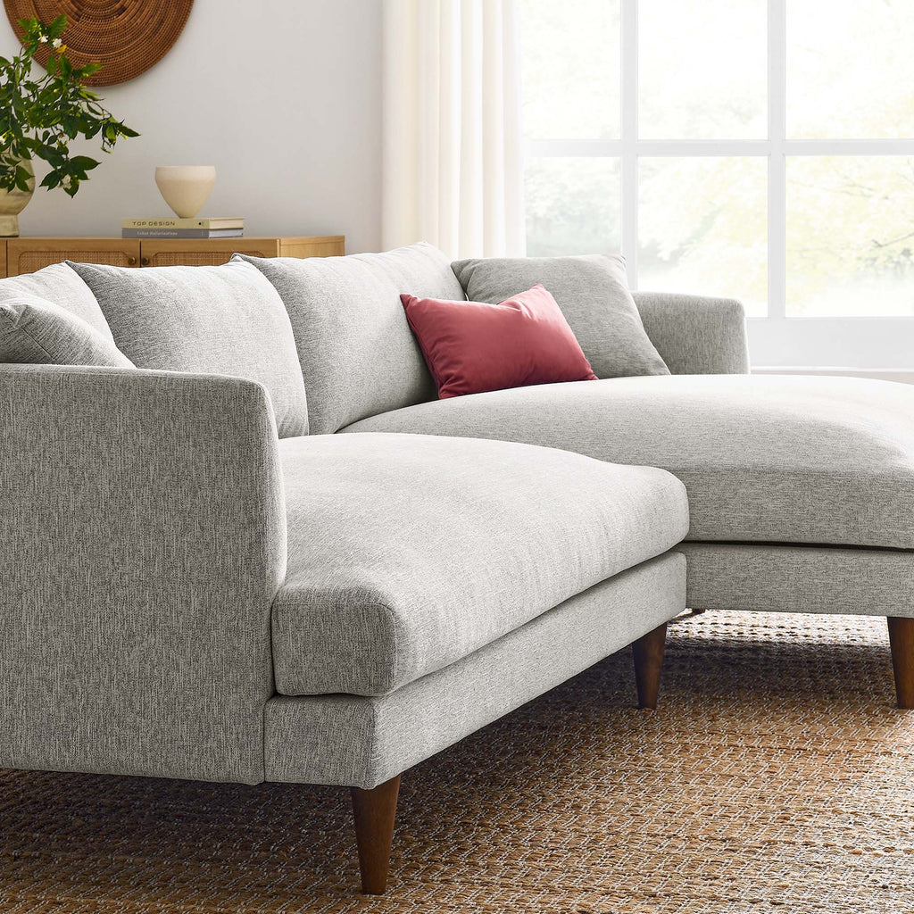 Zoya Right-Facing Down Filled Overstuffed Sectional sofá