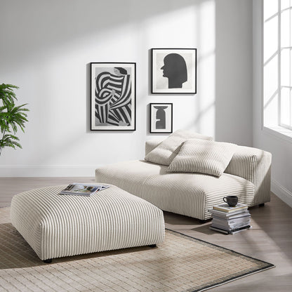 Solace Armless Loveseat con Ottoman Set