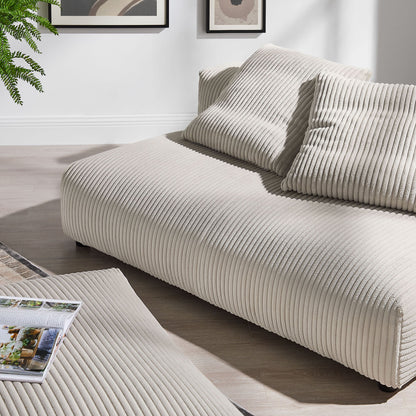 Solace Armless Loveseat con Ottoman Set