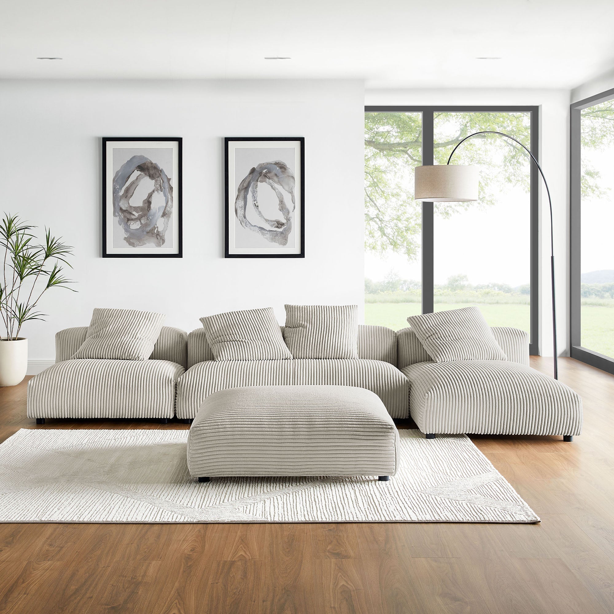 Solace 4-Piece Modular Sofá con Ottoman