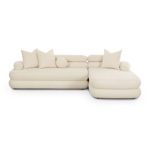 Lulu Boucle Crema Seccional Derecho