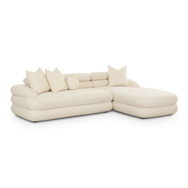 Lulu Boucle Crema Seccional Derecho