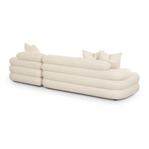 Lulu Boucle Crema Seccional Derecho
