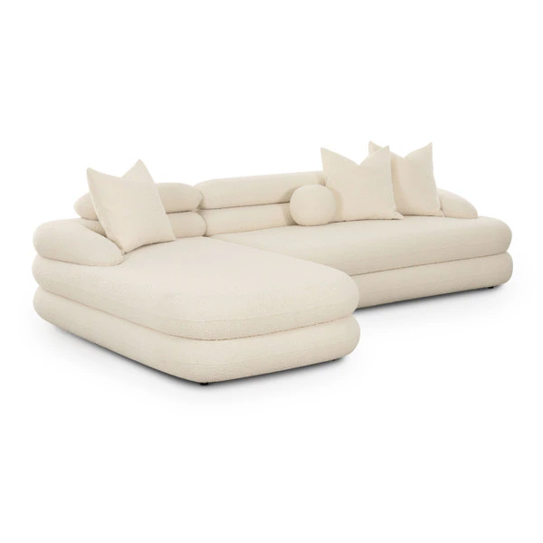 Lulu Boucle Crema Seccional Izquierdo