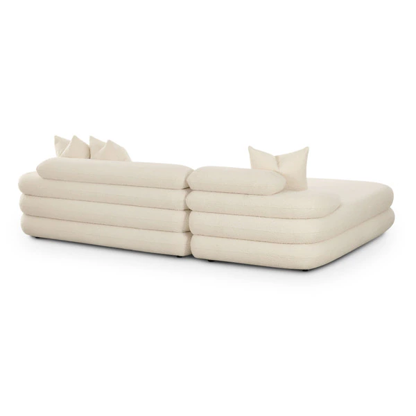 Lulu Boucle Crema Seccional Izquierdo