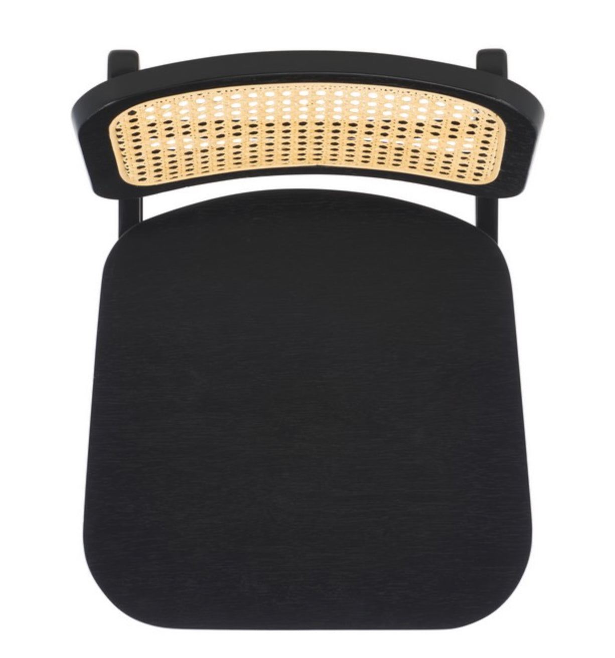 Luz Cane Rattan Negro Counter Stool
