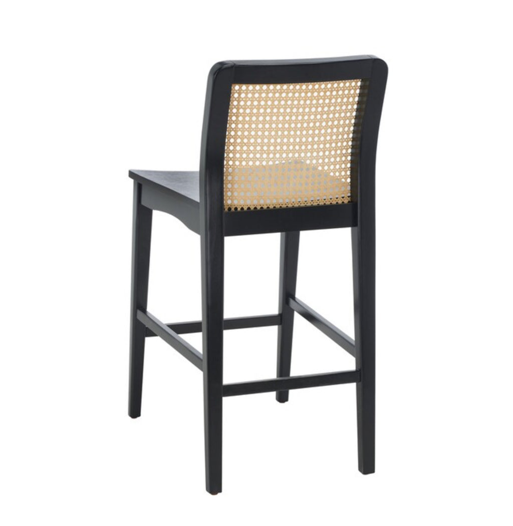 Benicio Rattan Negro Counter Stool Set de 2
