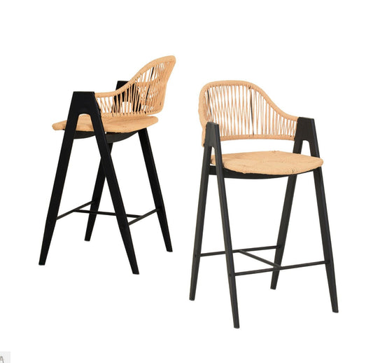 Gayle Rattan Counter Stool Set de 2