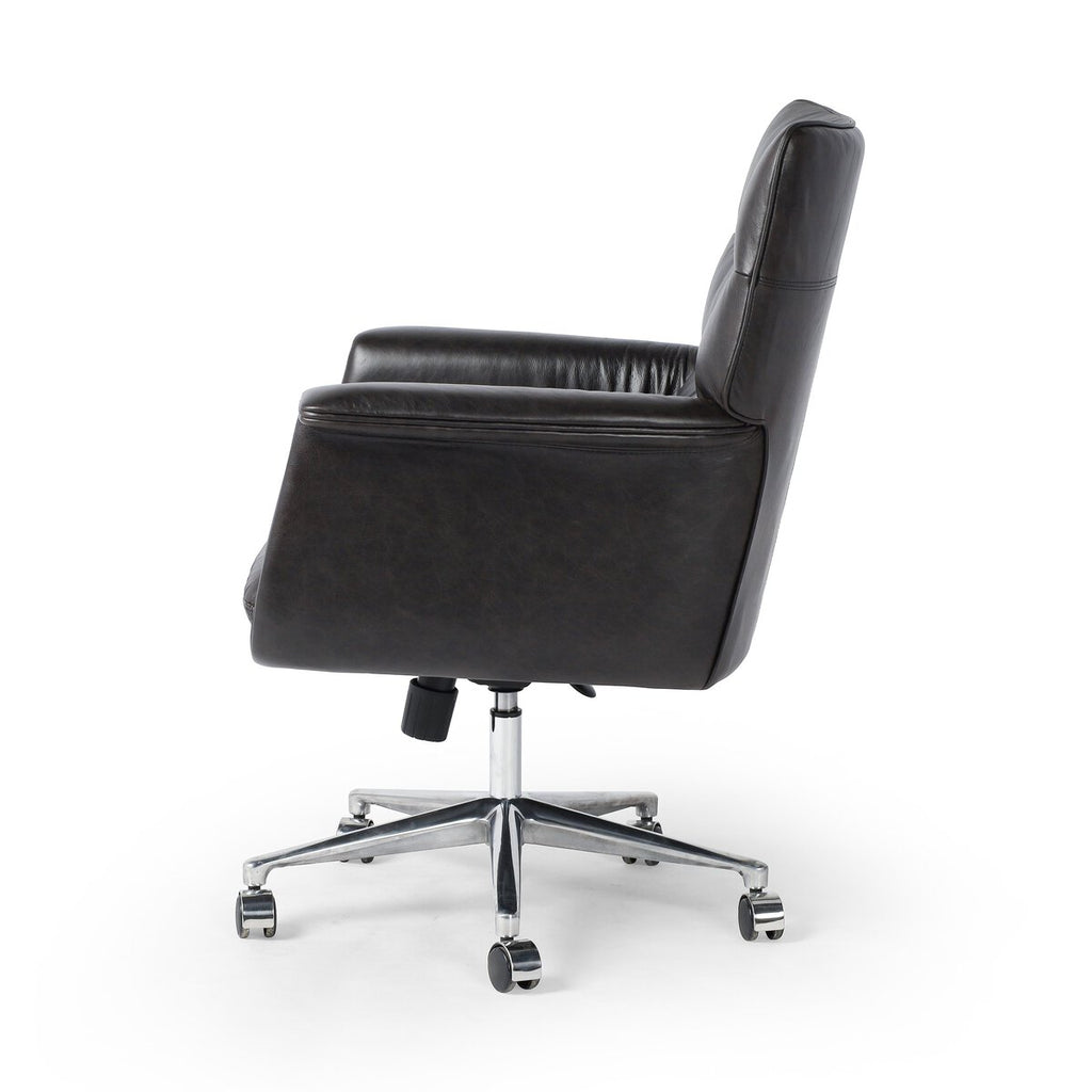 Humphrey Cuero Top Negro Silla de Escritorio