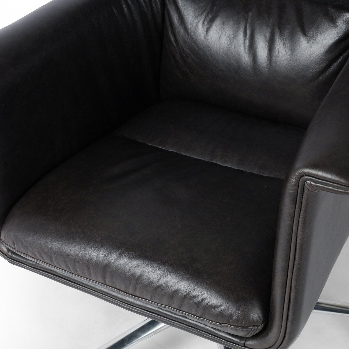 Humphrey Cuero Top Negro Silla de Escritorio
