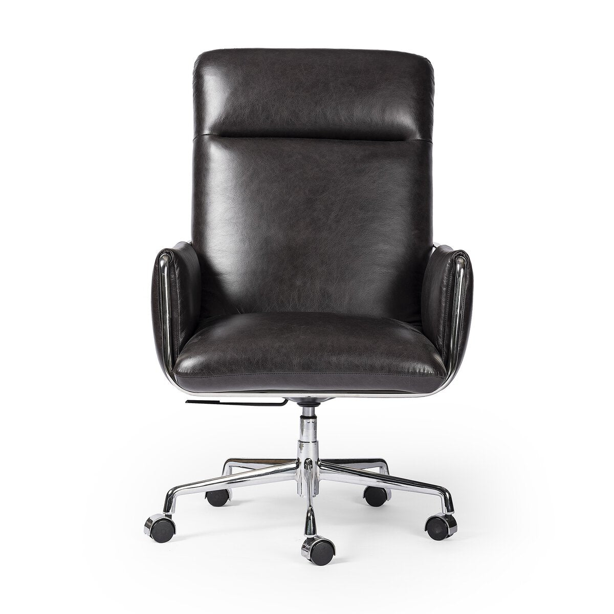 Sherman Cuero Top Negro Silla de Escritorio