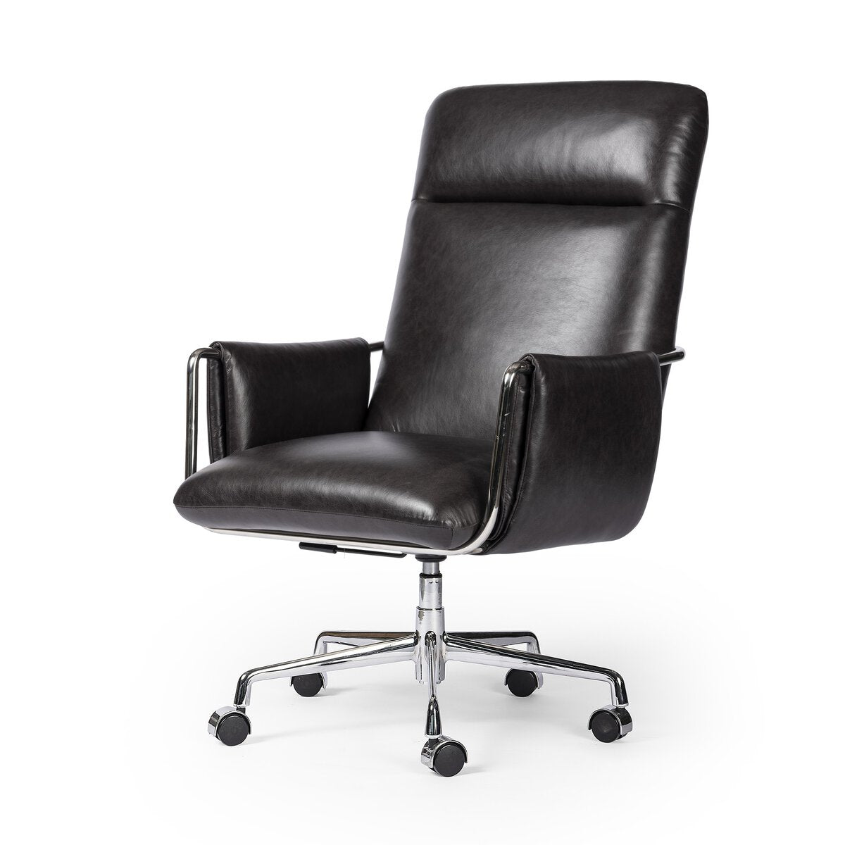 Sherman Cuero Top Negro Silla de Escritorio