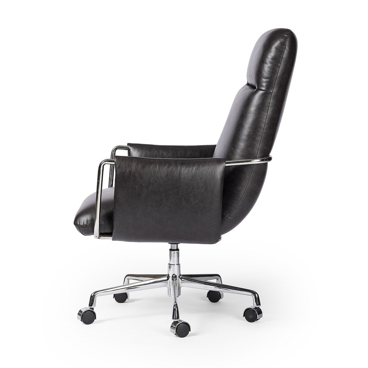 Sherman Cuero Top Negro Silla de Escritorio