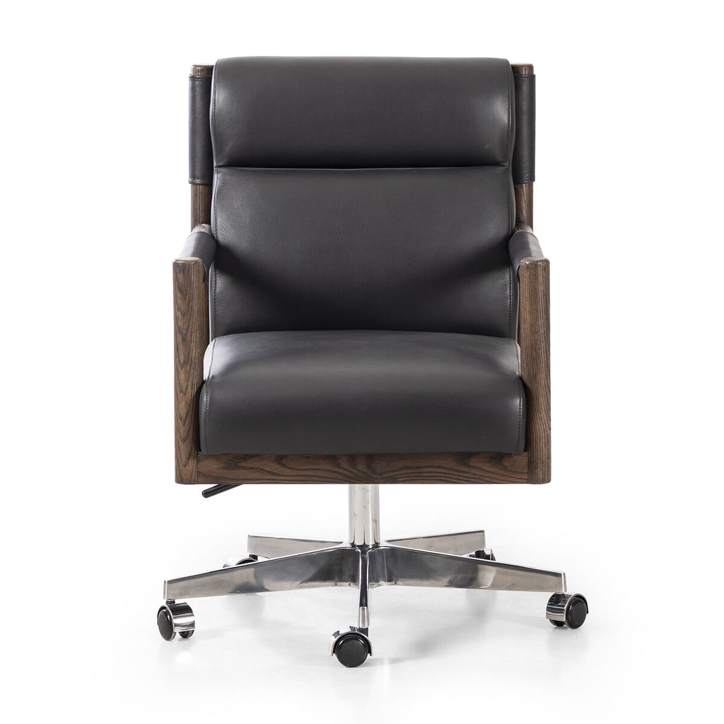 Kianno Cuero Top Negro Silla de Escritorio