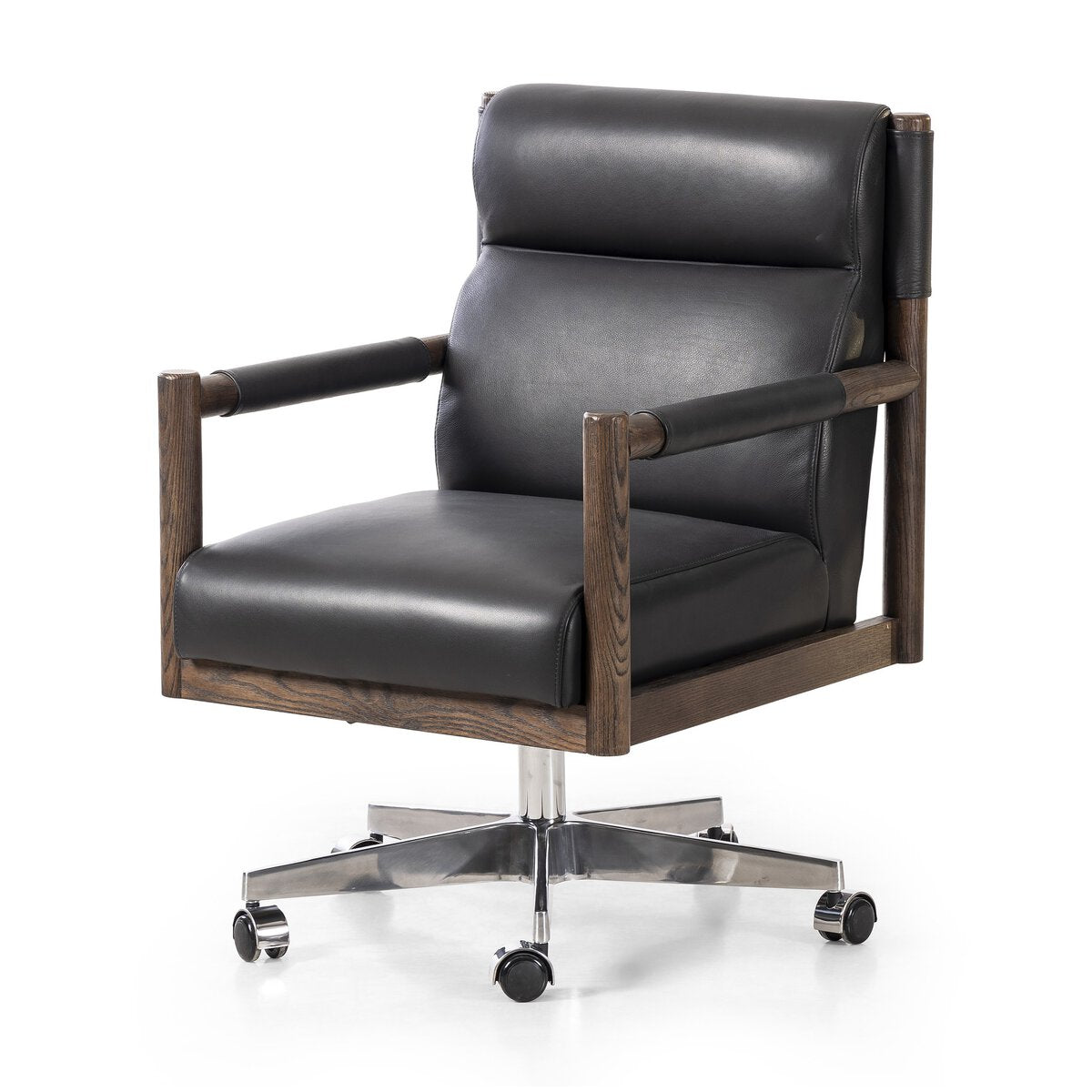 Kianno Cuero Top Negro Silla de Escritorio