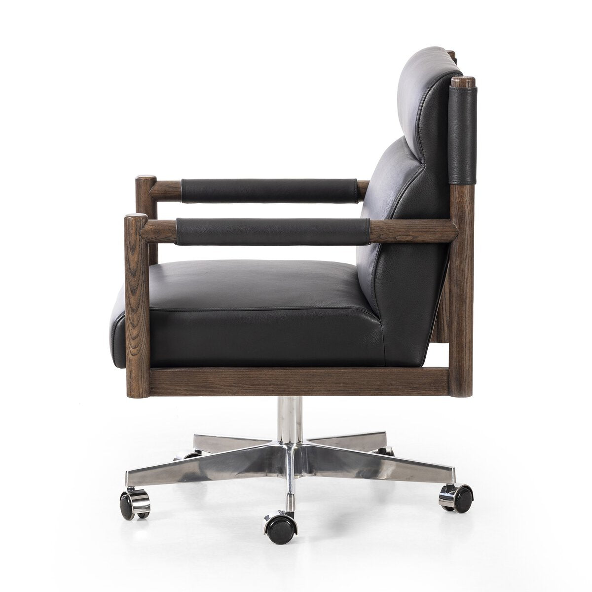 Kianno Cuero Top Negro Silla de Escritorio