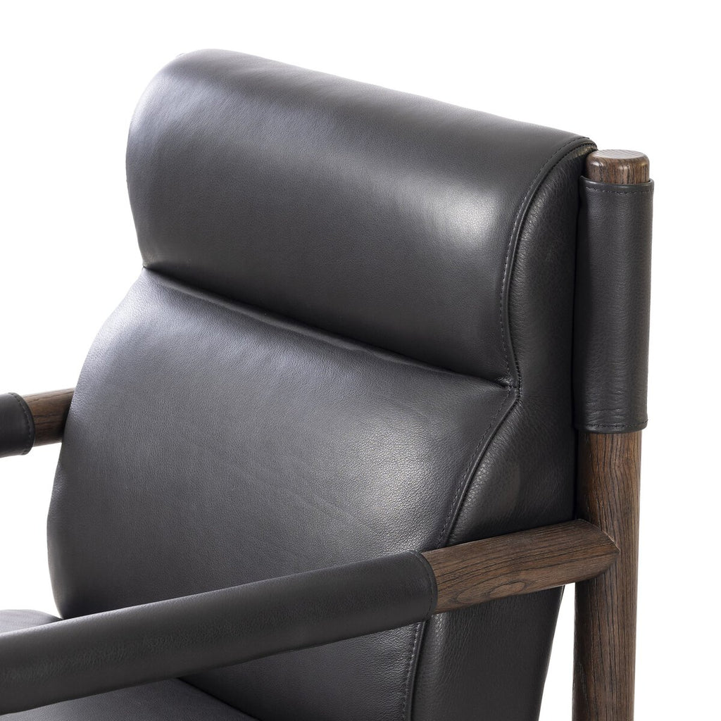 Kianno Cuero Top Negro Silla de Escritorio