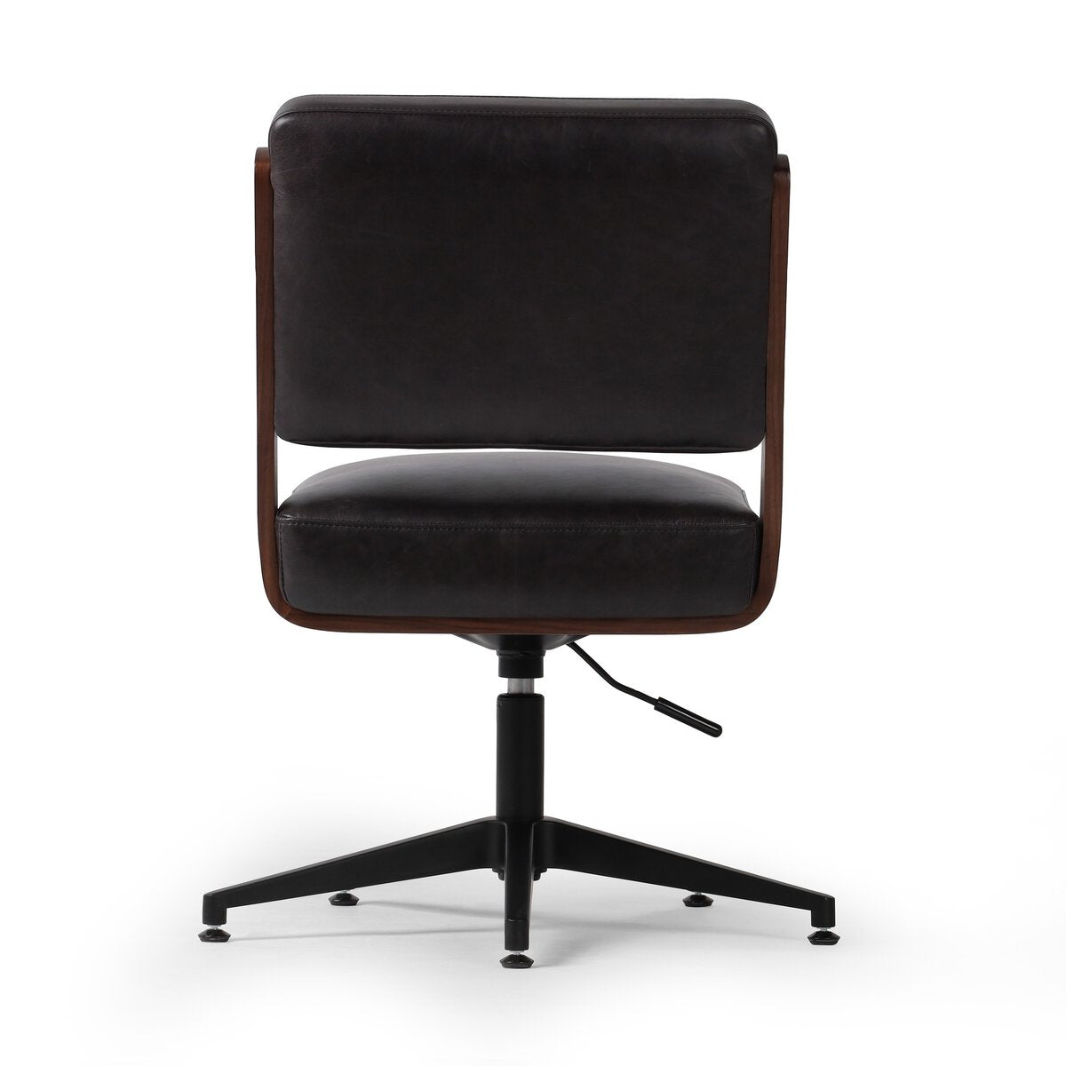 Landon Cuero Top Negro Silla de Escritorio