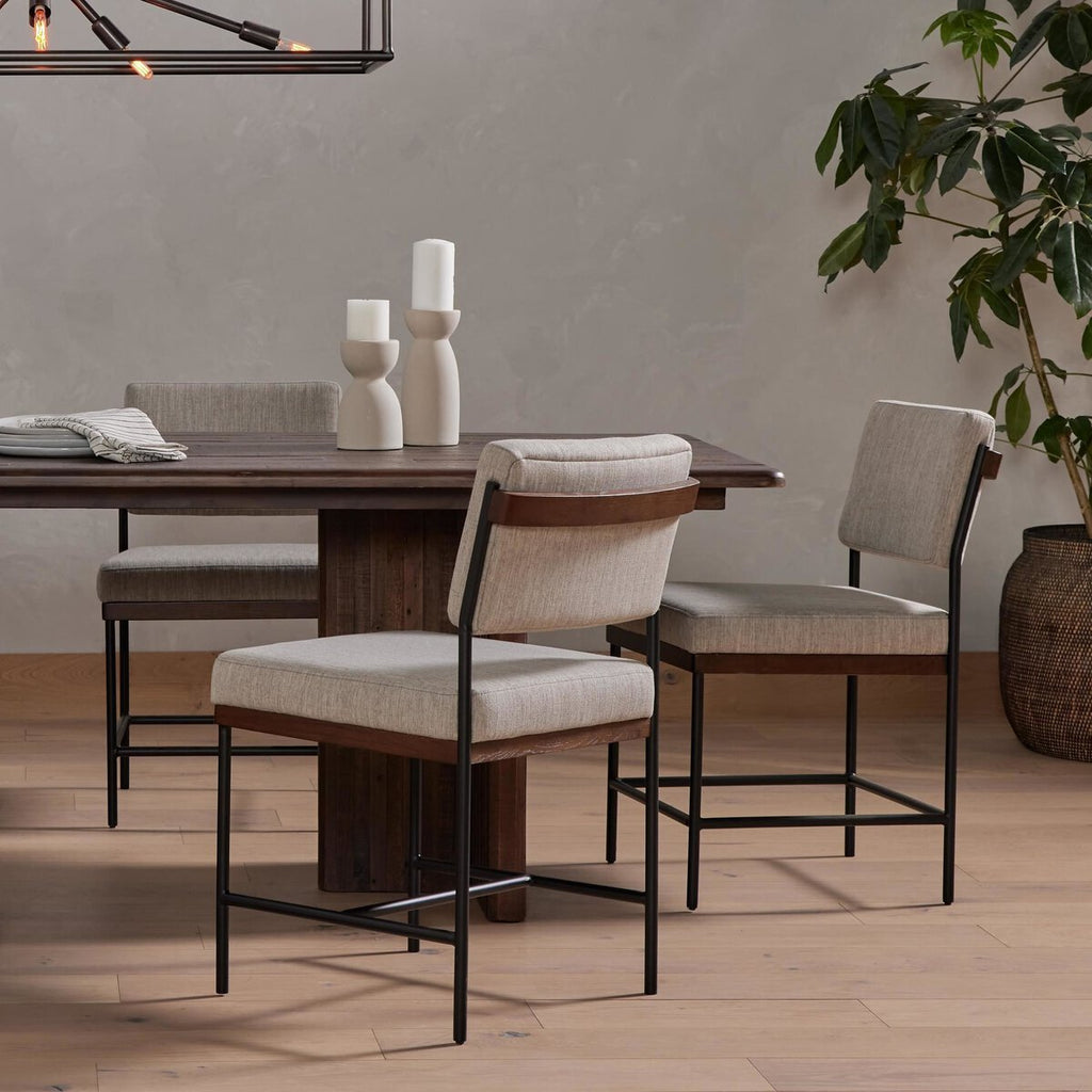 Benton Lino Gris Silla de comedor