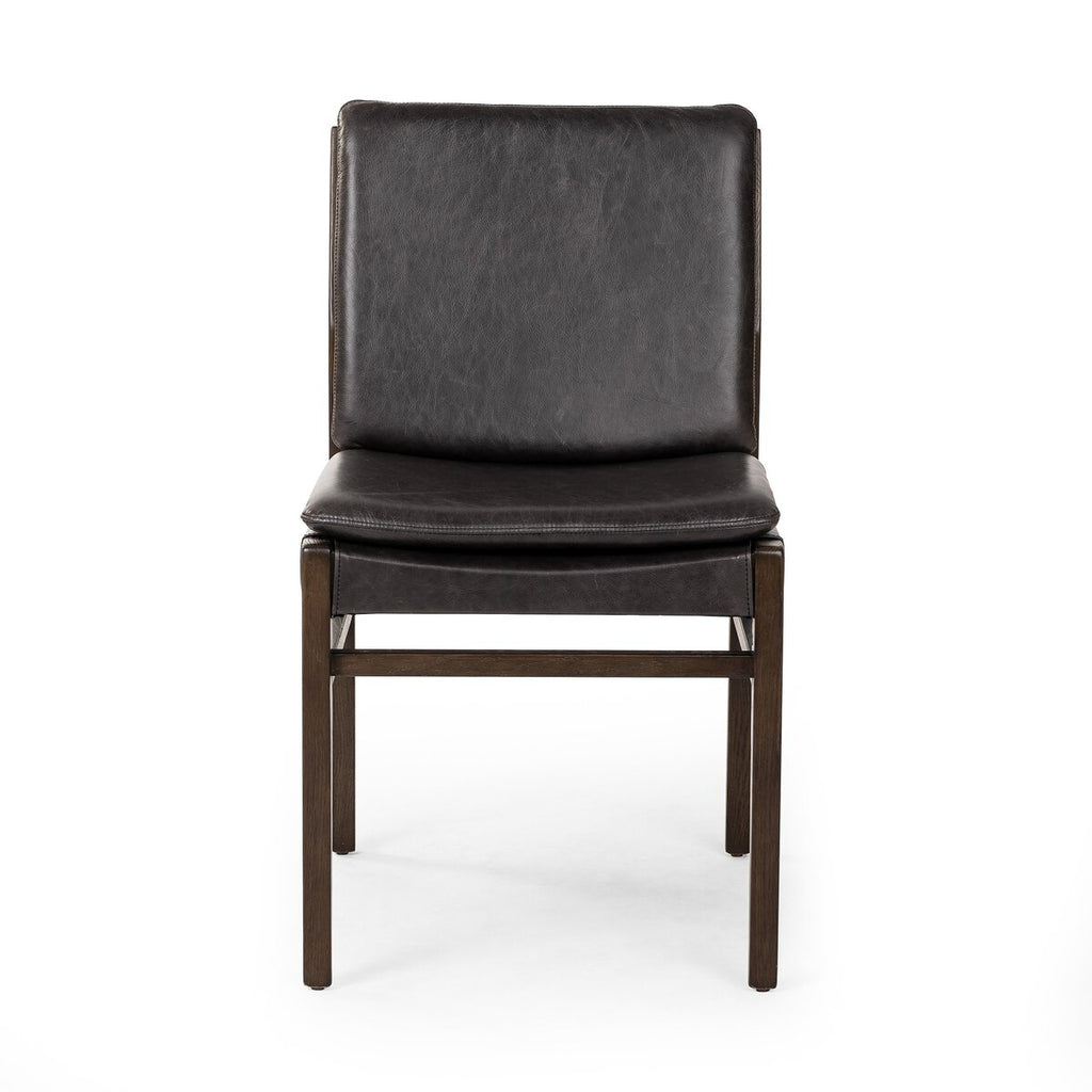 Aya Cuero Top Negro Silla de Comedor