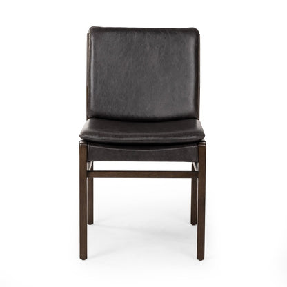 Aya Cuero Top Negro Silla de Comedor
