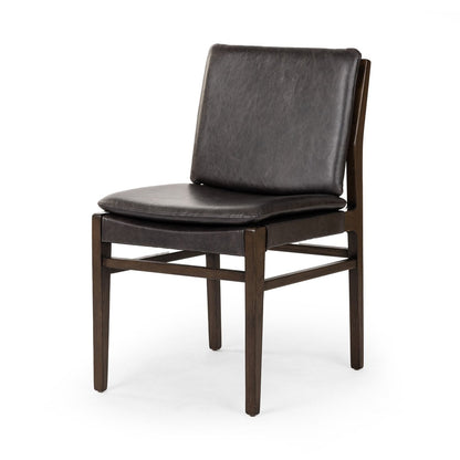 Aya Cuero Top Negro Silla de Comedor