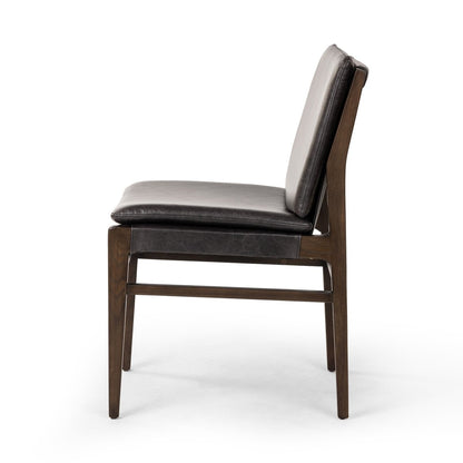 Aya Cuero Top Negro Silla de Comedor