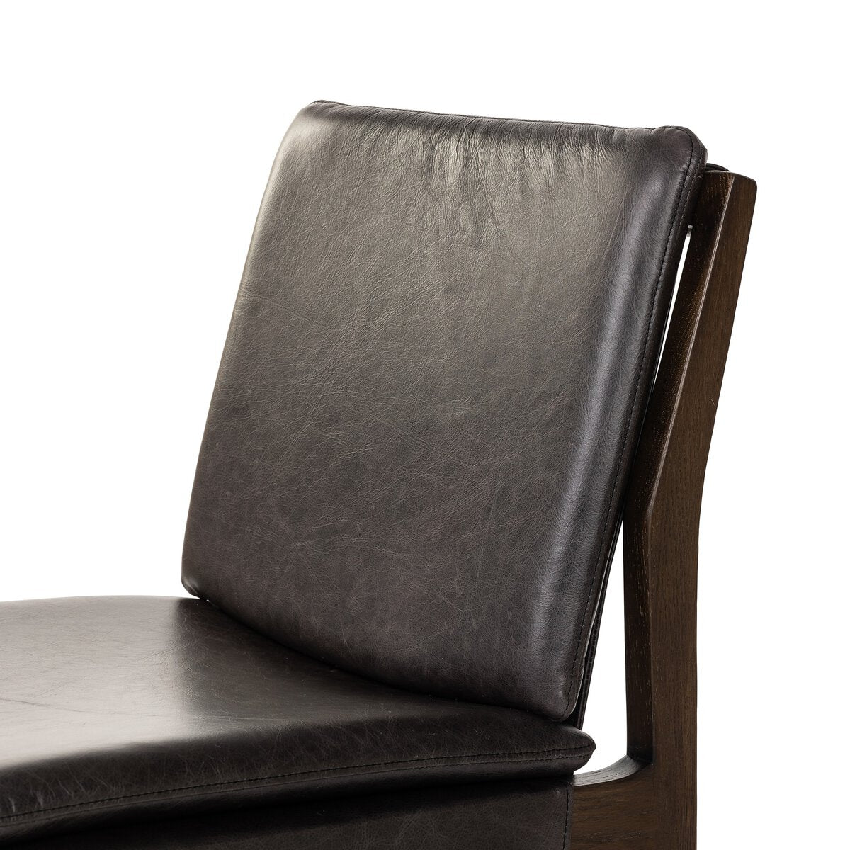 Aya Cuero Top Negro Silla de Comedor