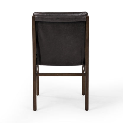Aya Cuero Top Negro Silla de Comedor