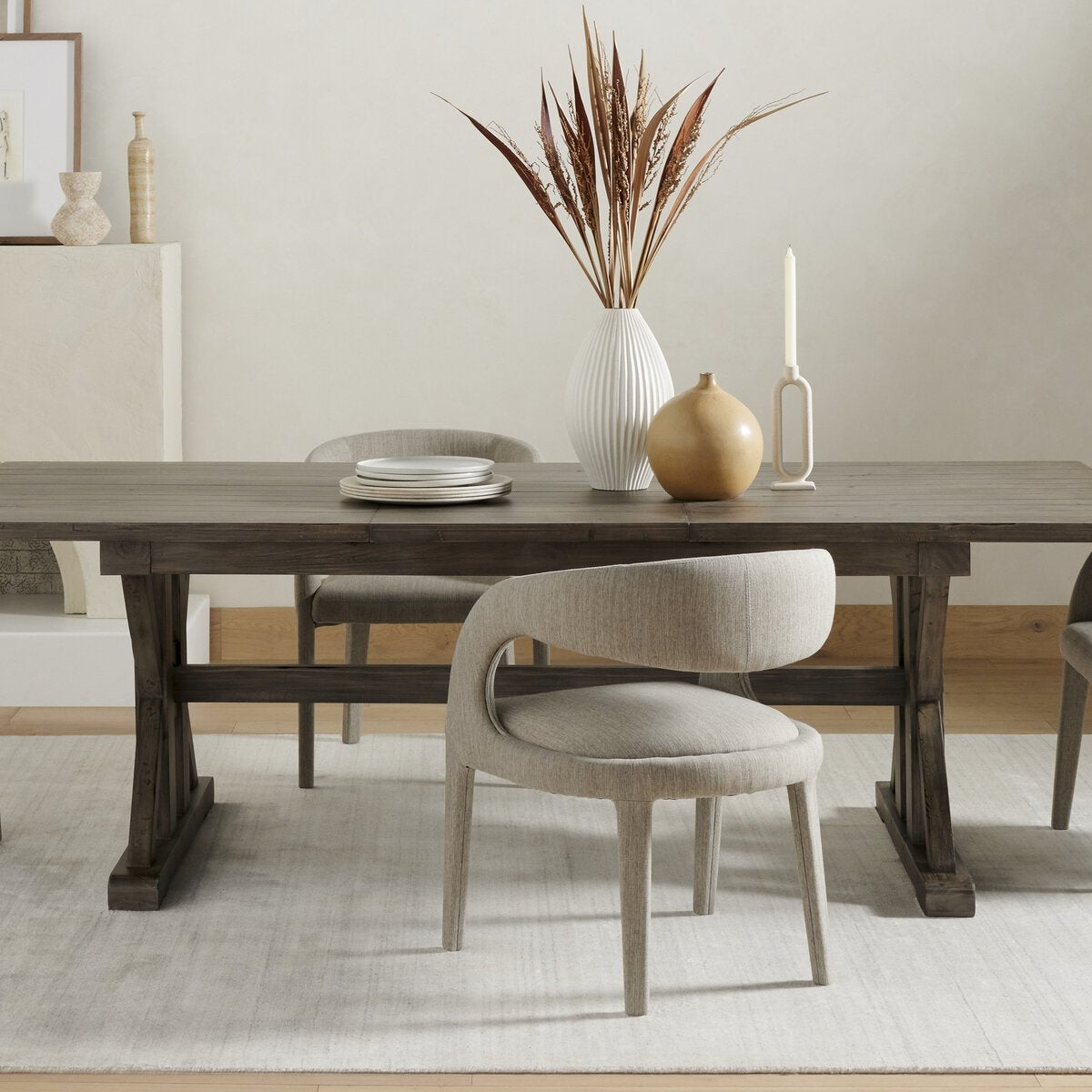 Hawkins Lino Gris Silla de Comedor