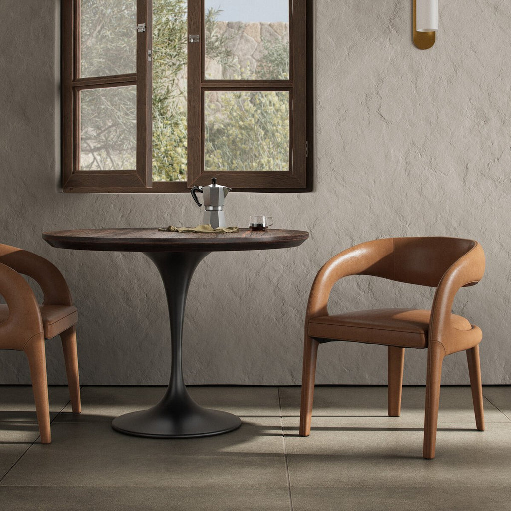 Hawkins Cuero Top Café Silla de Comedor