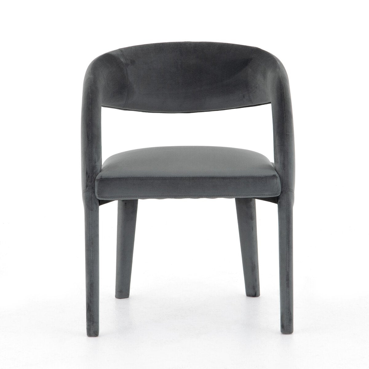 Hawkins Terciopelo Gris Silla de Comedor