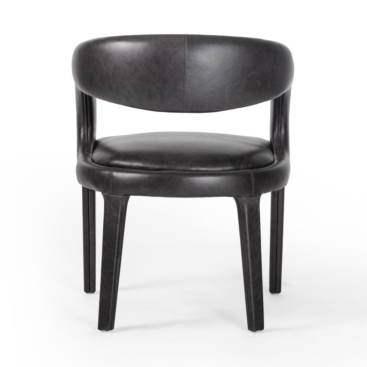 Hawkins Cuero Top Negro Silla de Comedor