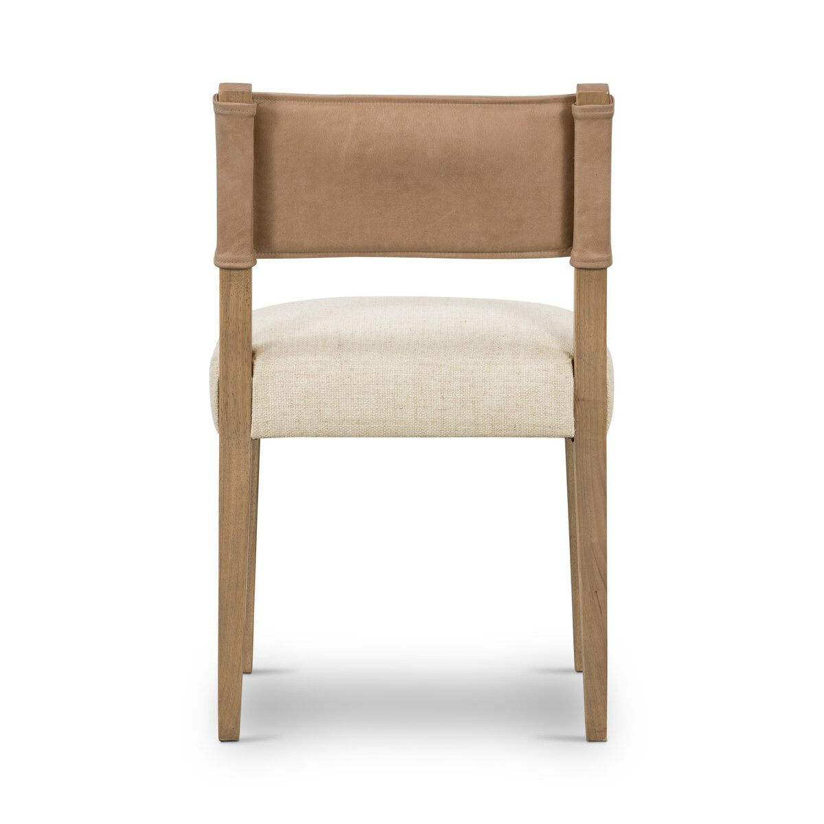 Ferris Cuero Top / Lino Crema Silla de Comedor