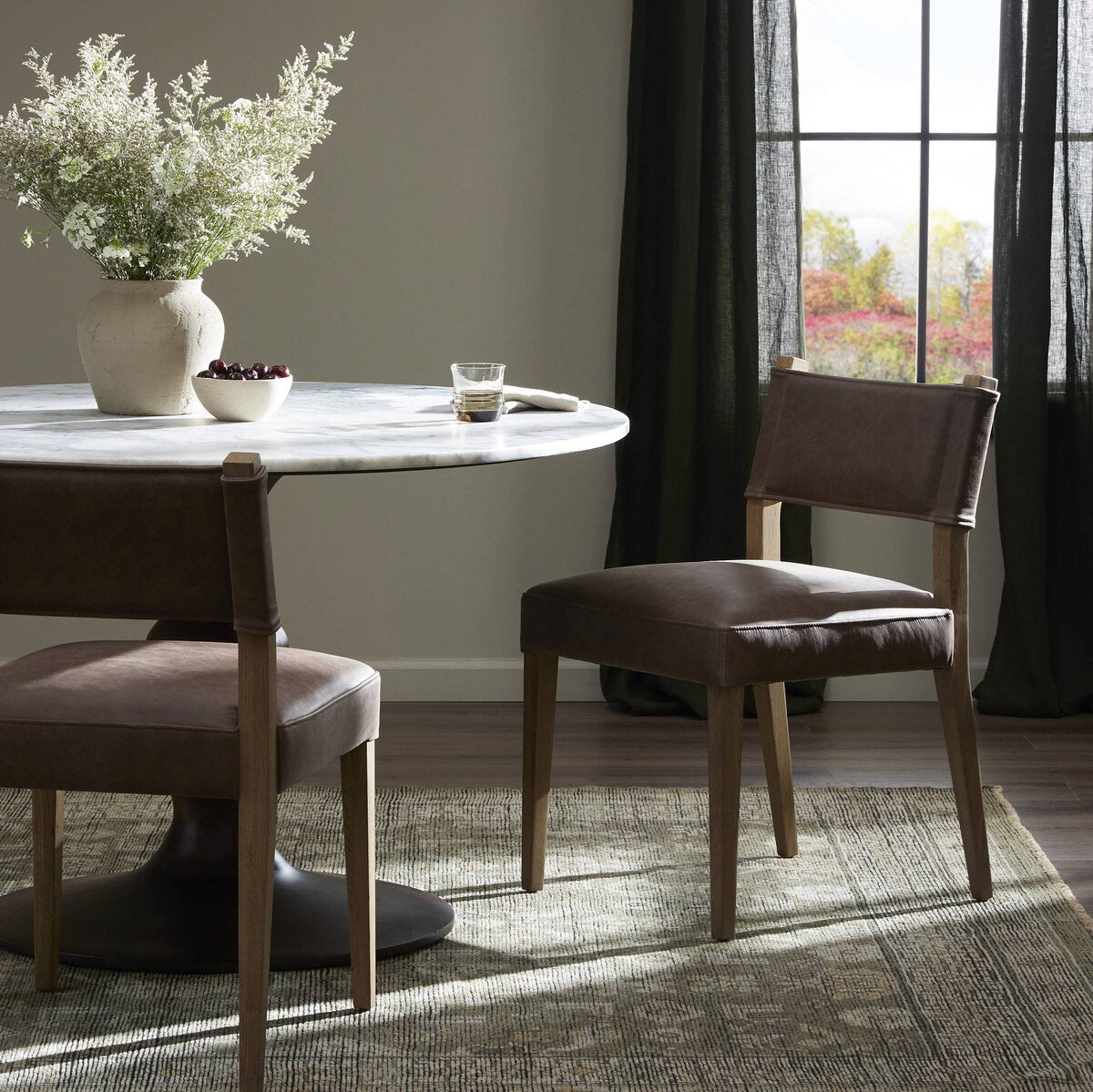 Ferris Cuero Top Café Silla de Comedor