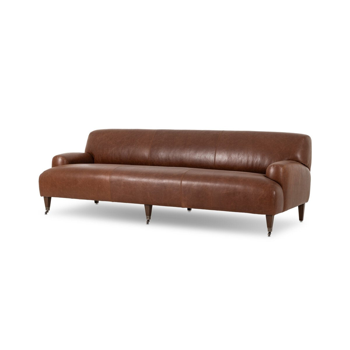 Kent Cuero Top Caoba Sofa