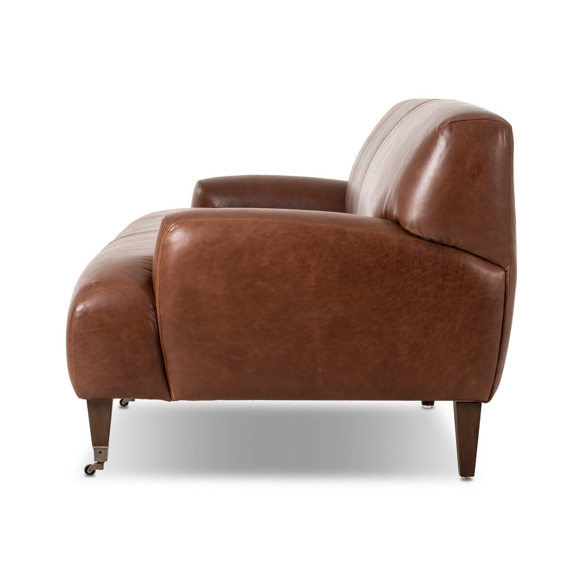 Kent Cuero Top Caoba Sofa