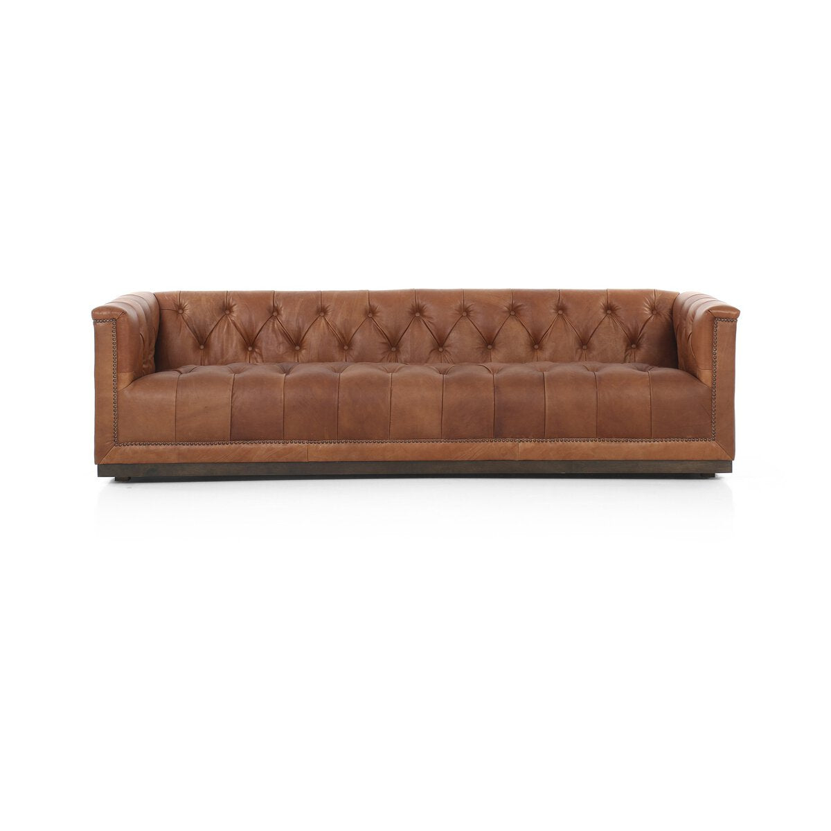 Maxx 95” Cuero Top Café Sofa
