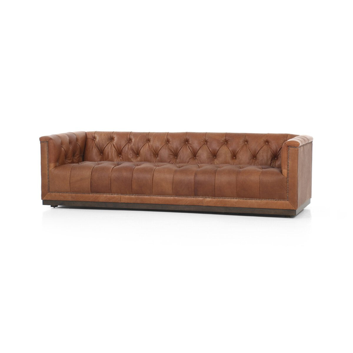 Maxx 95” Cuero Top Café Sofa