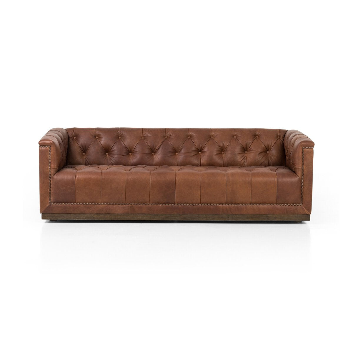 Maxx 86” Cuero Top Café Sofa