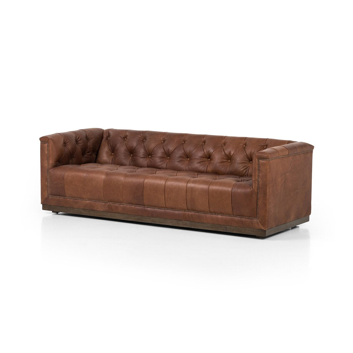 Maxx 86” Cuero Top Café Sofa