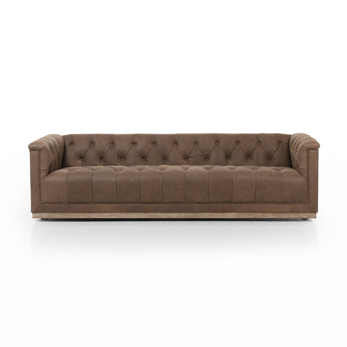 Maxx 95” Cuero Top Umber Grey Sofa