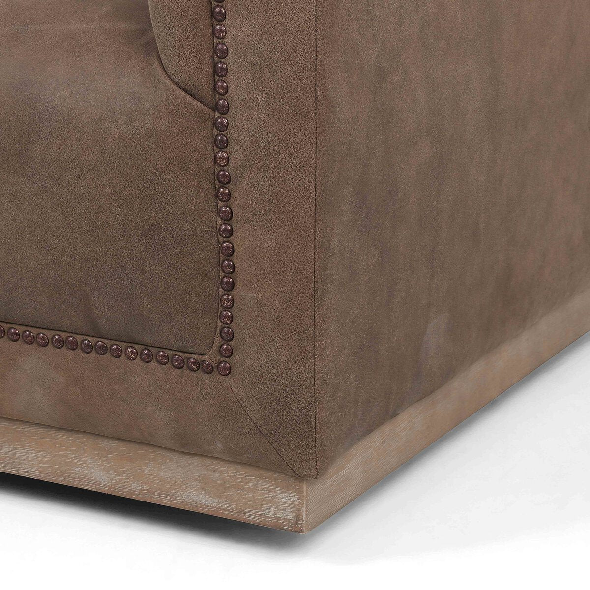 Maxx 95” Cuero Top Umber Grey Sofa