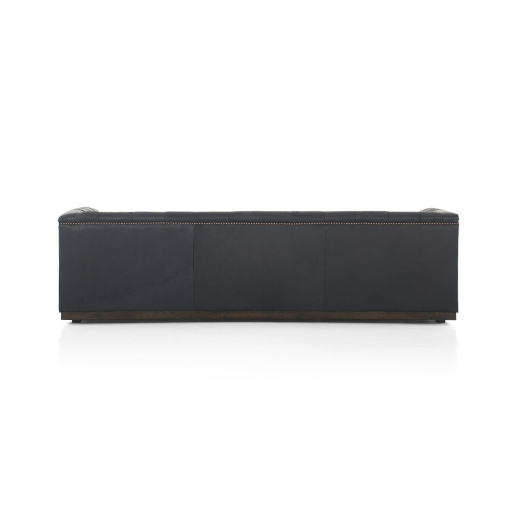 Maxx 95” Cuero Top Negro / Base Oscura Sofa