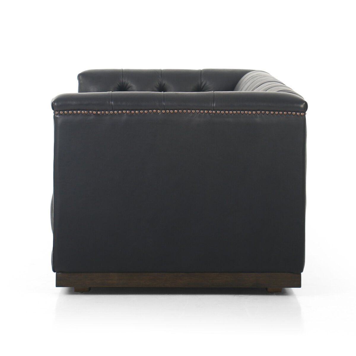 Maxx 86” Cuero Top Negro / Base Oscura Sofa