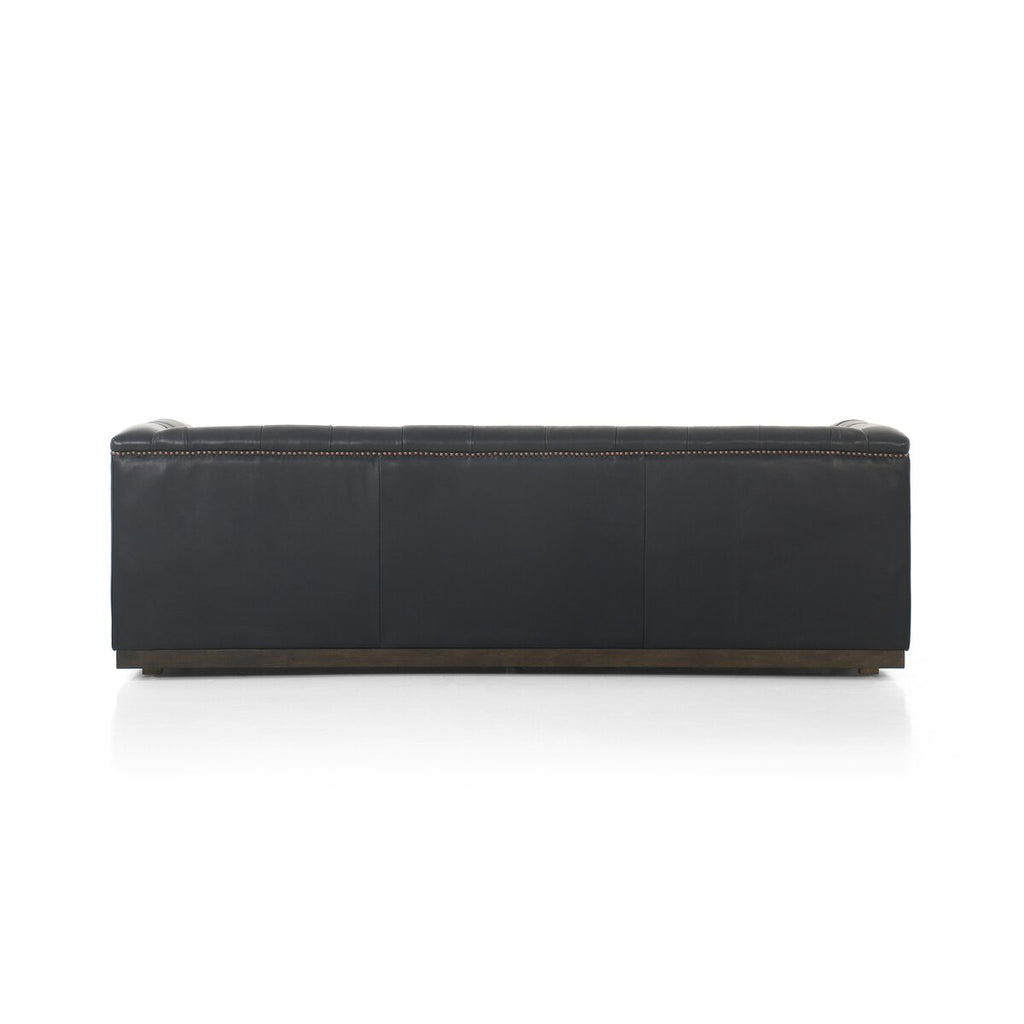 Maxx 86” Cuero Top Negro / Base Oscura Sofa