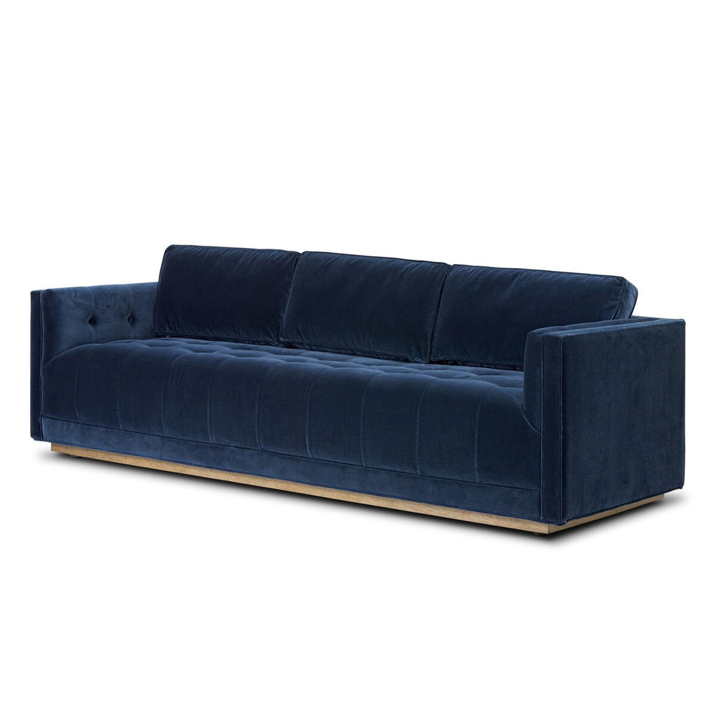 Kiera Terciopelo Azul Sofa