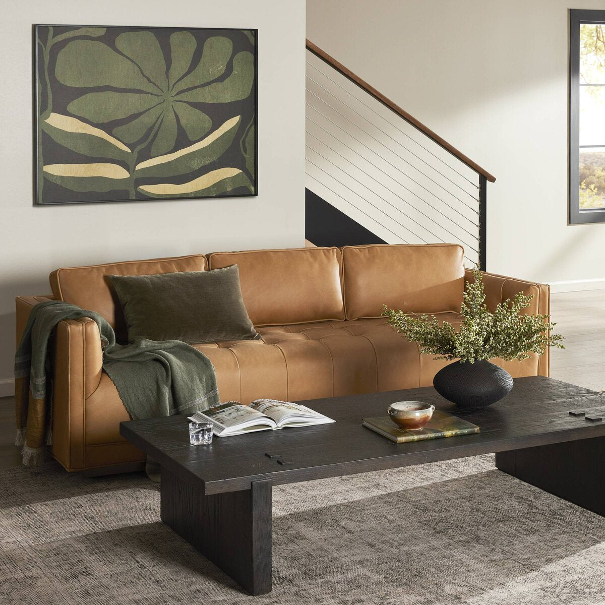 Kiera Cuero Top Cognac Sofa