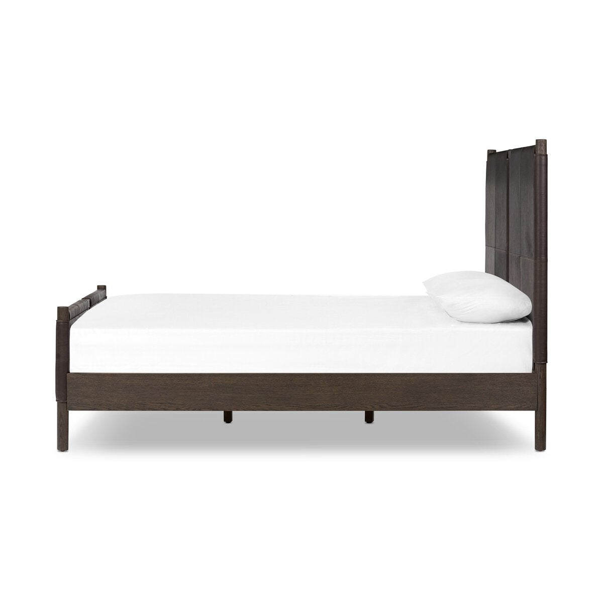 Salado Cuero Top Negro Queen Cama