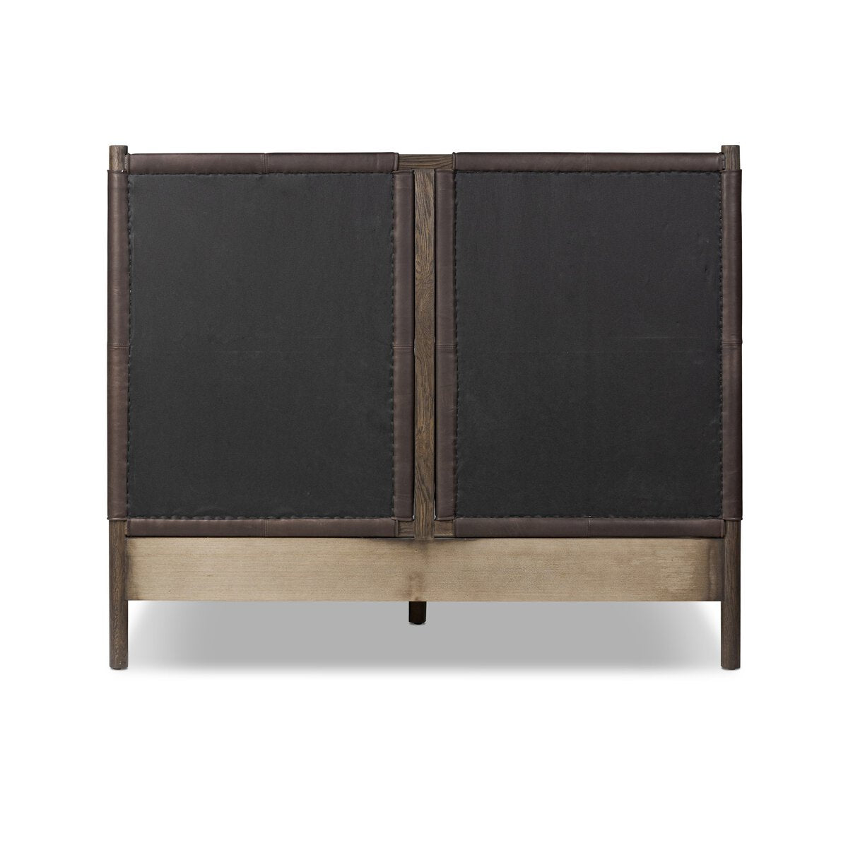 Salado Cuero Top Negro Queen Cama